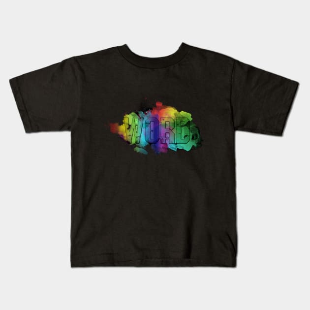 Word.3 Kids T-Shirt by Sinmara